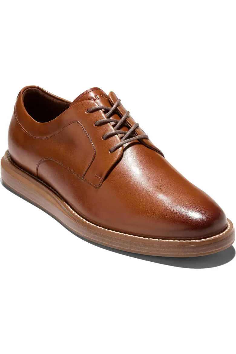 Wzrik Men's Grand Neoclassic Plain Toe Derby Shoes