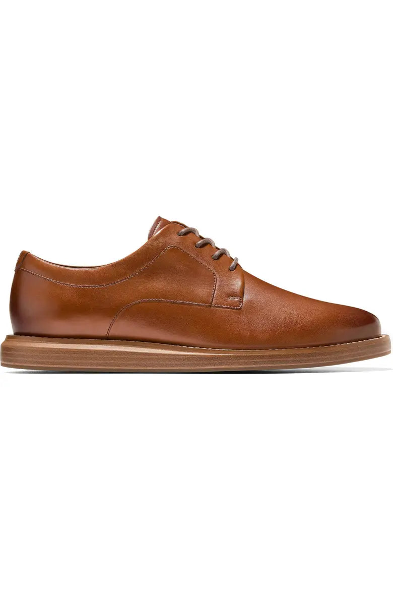 Wzrik Men's Grand Neoclassic Plain Toe Derby Shoes
