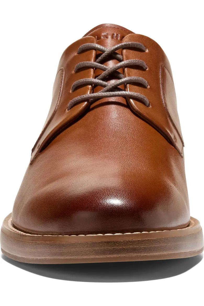 Wzrik Men's Grand Neoclassic Plain Toe Derby Shoes