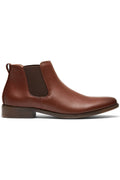 Wzrik Canterbury Chelsea Dress Boots for Men – Black, Slip-On, Round Toe
