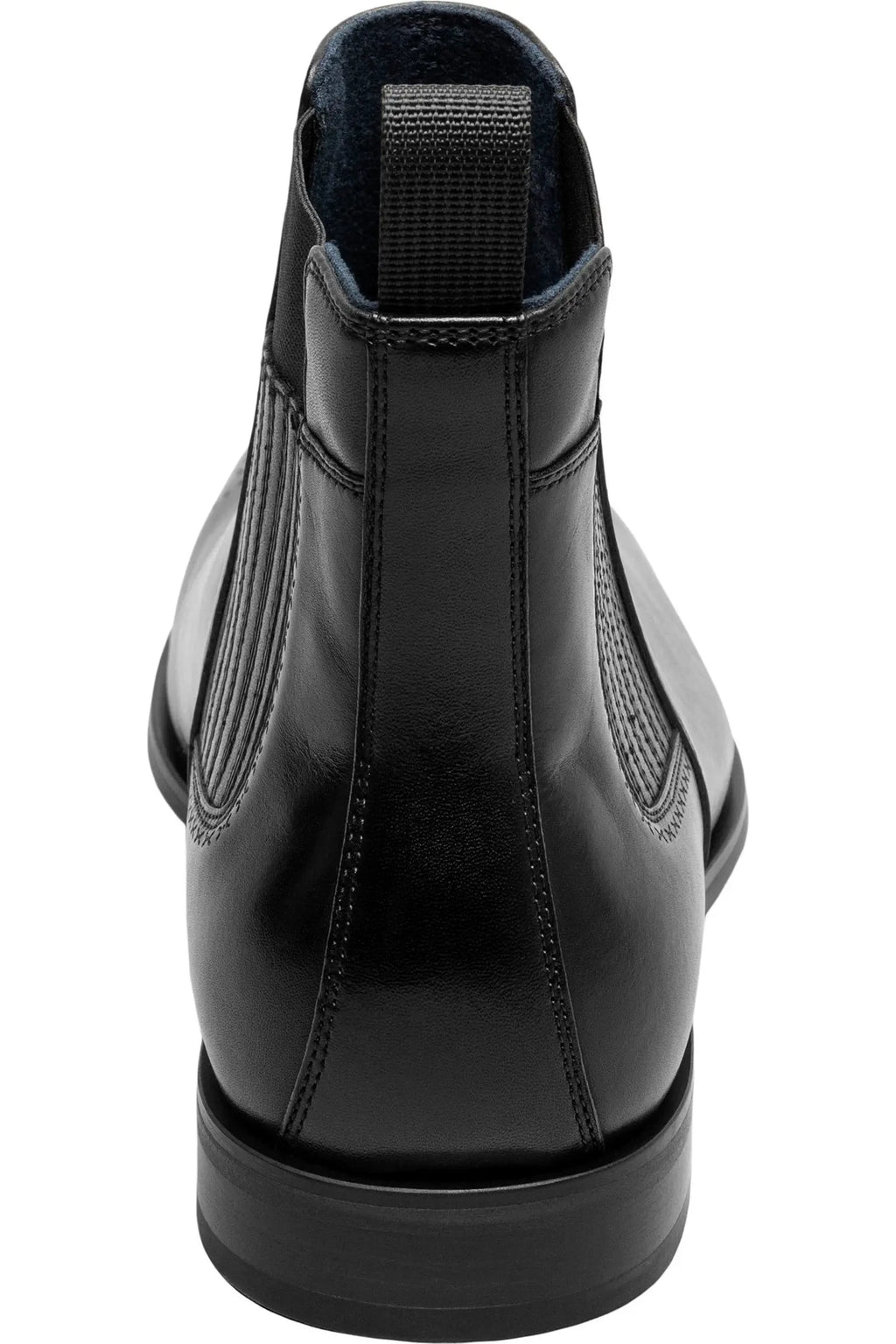 Wzrik Bradley Leather Chelsea Boots for Men – Black, Slip-On, Round Toe